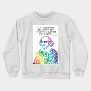 Rainbow Shakespeare Shall I Compare Thee Crewneck Sweatshirt